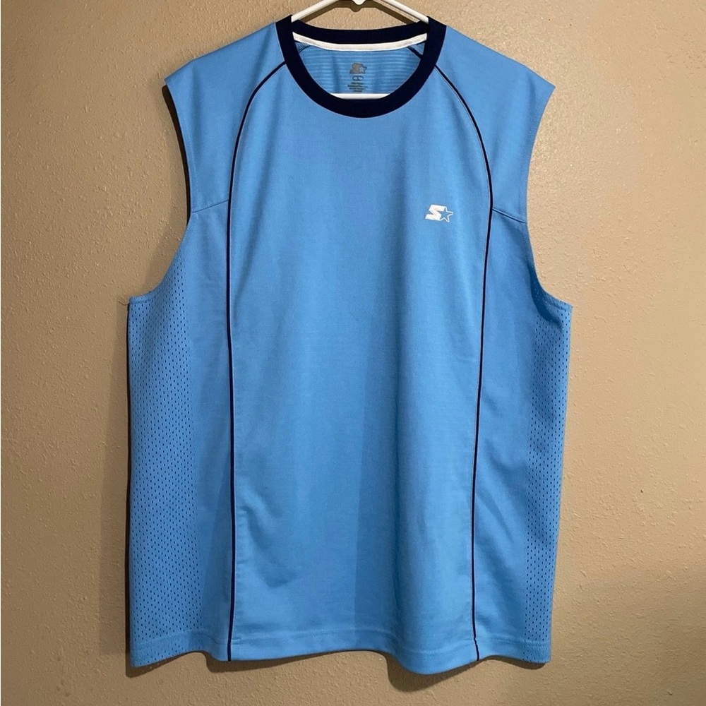 Starter Carolina Blue Sleeveless Basketball Jersey Shirt Men’s L